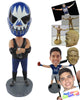 Custom Bobblehead Wrestler Wearing A Mask To Hide His Face - Sports & Hobbies Weight Lifting & Body Building Personalized Bobblehead & Cake Topper