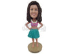 Custom Bobblehead Female Hawaiian Dancer About To Shake Her Booty - Sports & Hobbies Dancing Personalized Bobblehead & Cake Topper