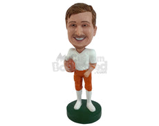 Custom Bobblehead Professional Football Player Holding A Football - Sports & Hobbies Football Personalized Bobblehead & Cake Topper