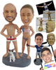 Custom Bobblehead Two Swimmers Wearing Nothing But Underwear'S - Sports & Hobbies Surfing & Water Sports Personalized Bobblehead & Cake Topper