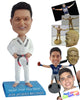Custom Bobblehead Karate Master Wearing His Uniform Ready To Teach People - Sports & Hobbies Boxing & Martial Arts Personalized Bobblehead & Cake Topper