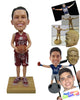 Custom Bobblehead Female Basketball Player With Ball In Hand Ready To Score - Sports & Hobbies Basketball Personalized Bobblehead & Cake Topper