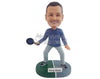 Custom Bobblehead Professional Player with Racket Ready To Play His First Competitive Match - Sports & Hobbies Tennis Personalized Bobblehead & Cake Topper