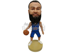 Custom Bobblehead Basketball player ready to show some moves in court - Sports & Hobbies Basketball Personalized Bobblehead & Action Figure