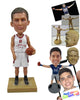 Custom Bobblehead Male Basketball Player With Hands On Waist And Ready To Play - Sports & Hobbies Basketball Personalized Bobblehead & Cake Topper