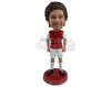 Custom Bobblehead Soccer player posing proud of his team - Sports & Hobbies Soccer Personalized Bobblehead & Action Figure
