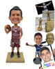 Custom Bobblehead Cool Basketball Player Looking At The Court - Sports & Hobbies Basketball Personalized Bobblehead & Cake Topper