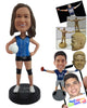 Custom Bobblehead Athletic Volleyball player wearing jerseyu and holding the ball - Sports & Hobbies Volleyball Personalized Bobblehead & Action Figure
