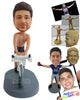 Custom Bobblehead Shirtless dude riding his bike on a hot summer day - Sports & Hobbies Cycling Personalized Bobblehead & Action Figure