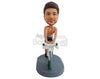 Custom Bobblehead Shirtless dude riding his bike on a hot summer day - Sports & Hobbies Cycling Personalized Bobblehead & Action Figure