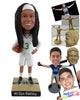 Custom Bobblehead Female Basketball player ready to win the game on the court - Sports & Hobbies Basketball Personalized Bobblehead & Action Figure