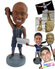 Custom Bobblehead Personal trainer giving online classes through his laptop - Sports & Hobbies Weight Lifting & Body Building Personalized Bobblehead & Action Figure