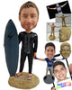 Custom Bobblehead Suit-up surfer ready to hit that big wave - Sports & Hobbies Surfing & Water Sports Personalized Bobblehead & Action Figure