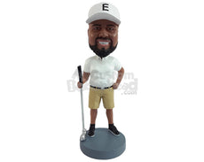 Custom Bobblehead Confident golfer wearing nice golfing clothe - Sports & Hobbies Golfing Personalized Bobblehead & Action Figure