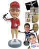 Custom Bobblehead Football fan drinking beers watching his team - Sports & Hobbies Football Personalized Bobblehead & Action Figure