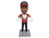 Custom Bobblehead Strong looking dude ripping jersey open with nice sneakers - Sports & Hobbies Baseball & Softball Personalized Bobblehead & Action Figure