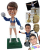 Custom Bobblehead Super cool chearleader having a great time with pompoms  - Sports & Hobbies Football Personalized Bobblehead & Action Figure