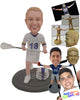 Custom Bobblehead Sporty male lacrosse player running to get the ball with his stick - Sports & Hobbies Ice & Field Hockey Personalized Bobblehead & Action Figure