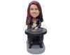 Custom Bobblehead Sexy poker player woman ready to draw the cards in her hands - Sports & Hobbies Gambling Personalized Bobblehead & Action Figure