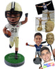 Custom Bobblehead Football player champ running with his ball on the side - Sports & Hobbies Football Personalized Bobblehead & Action Figure