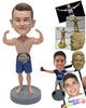 Custom Bobblehead Professional MMA fighter showing his muscles and wearing his winning belt and shorts - Sports & Hobbies Boxing & Martial Arts Personalized Bobblehead & Action Figure