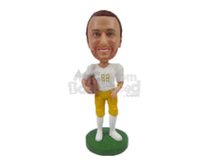 Custom Bobblehead Male Football Player With A Football In Hand Will Be A Force To Stop - Sports & Hobbies Football Personalized Bobblehead & Cake Topper
