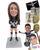 Custom Bobblehead Gorgeous volleyball player holding the ball on her hands ready to serve - Sports & Hobbies Volleyball Personalized Bobblehead & Action Figure