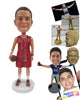 Custom Bobblehead Tall And Slim Basketball Dude Determined To Score Some Points Today - Sports & Hobbies Basketball Personalized Bobblehead & Cake Topper