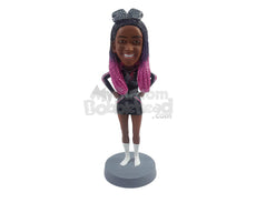 Custom Bobblehead Super cheerleader giving the team high hopes for the game - Sports & Hobbies Cheerleading Personalized Bobblehead & Action Figure