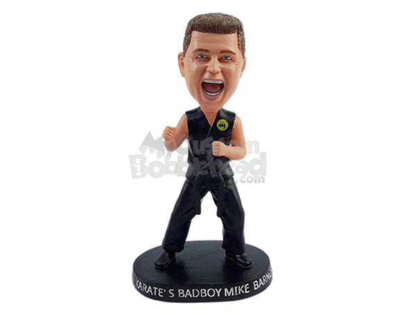 Custom Bobblehead Famous Karate fighter anxious to win his tournament - Sports & Hobbies Boxing & Martial Arts Personalized Bobblehead & Action Figure