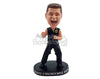 Custom Bobblehead Famous Karate fighter anxious to win his tournament - Sports & Hobbies Boxing & Martial Arts Personalized Bobblehead & Action Figure