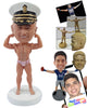 Custom Bobblehead Muscular bad boy wearing a girls thong with bows going all macho - Sports & Hobbies Weight Lifting & Body Building Personalized Bobblehead & Action Figure
