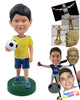 Custom Bobblehead Soccer player Kiddo holding the ball and ready to have a good play game day - Sports & Hobbies Soccer Personalized Bobblehead & Action Figure