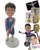 Custom Bobblehead Cool Basketball Dude Showing Off Some Skill With A Basketball - Sports & Hobbies Basketball Personalized Bobblehead & Cake Topper