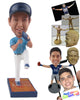 Custom Bobblehead Handsome Softball Pitcher About To Pitch The Ball Hard - Sports & Hobbies Baseball & Softball Personalized Bobblehead & Cake Topper
