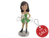 Custom Bobblehead Sexy Cheerleader Wearing Gorgeous Gown - Sports & Hobbies Cheerleading Personalized Bobblehead & Cake Topper