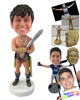 Custom Bobblehead Boy In Gladiator Avatar With Sword - Super Heroes & Movies Movie Characters Personalized Bobblehead & Cake Topper