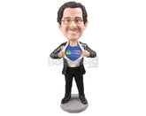 Custom Bobblehead Super Corporate Executive - Super Heroes & Movies Super Heroes Personalized Bobblehead & Cake Topper