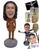 Custom Bobblehead Lady Wearing Tigress Outfit - Super Heroes & Movies Super Heroes Personalized Bobblehead & Cake Topper