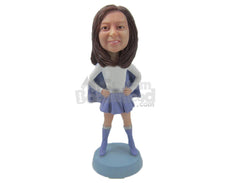 Custom Bobblehead Gorgeous Female Superhero Ready To Rescue The City - Super Heroes & Movies Super Heroes Personalized Bobblehead & Cake Topper