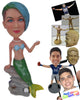 Custom Bobblehead Gorgeous Chick Wearing Mermaid Costume - Super Heroes & Movies Movie Characters Personalized Bobblehead & Cake Topper