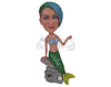 Custom Bobblehead Gorgeous Chick Wearing Mermaid Costume - Super Heroes & Movies Movie Characters Personalized Bobblehead & Cake Topper