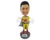 Custom Bobblehead Man Dressed As The Flash With Folded Arms And A Beautiful Cape - Super Heroes & Movies Movie Characters Personalized Bobblehead & Cake Topper