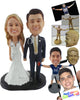 Custom Bobblehead Medical Couple On Their Wedding Date - Wedding & Couples Bride & Groom Personalized Bobblehead & Cake Topper