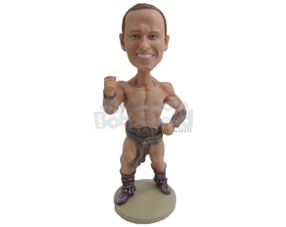 Custom Bobblehead Muscular Spartan In A Warrior Costume - Super Heroes ...