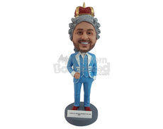 Custom Bobblehead Guy Dressed As A Fancy Emperor Or King From The Past - Super Heroes & Movies Movie Characters Personalized Bobblehead & Cake Topper