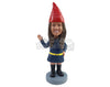 Custom Bobblehead Funny looking gnome girl wearing short dress and high boots - Super Heroes & Movies Movie Characters Personalized Bobblehead & Action Figure