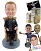 Custom Bobblehead Business King sitting on his golden throne wearing nice elegant suit - Super Heroes & Movies Movie Characters Personalized Bobblehead & Action Figure