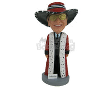 Custom Bobblehead Super Cool Dude In Fancy Gown - Super Heroes & Movies Movie Characters Personalized Bobblehead & Cake Topper