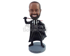 Custom Bobblehead Evil warrior wearing a suit from outter space and holding a laser sword - Super Heroes & Movies Movie Characters Personalized Bobblehead & Action Figure